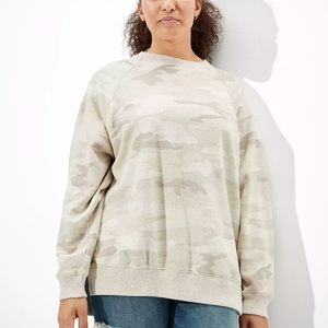 Aerie Oversized Camo Crewneck sweatshirt
